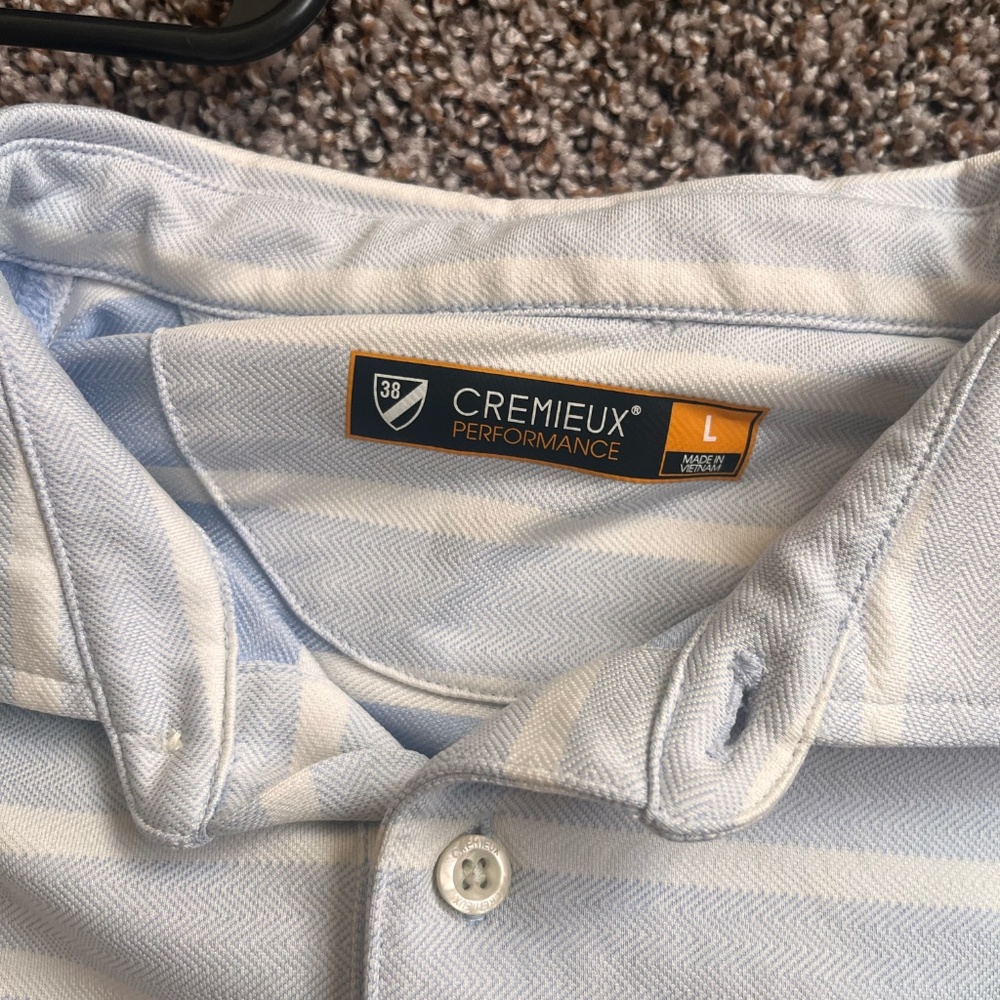 Cremieux Men's Striped Collared Polo Golf Shirt - Picture 6 of 7
